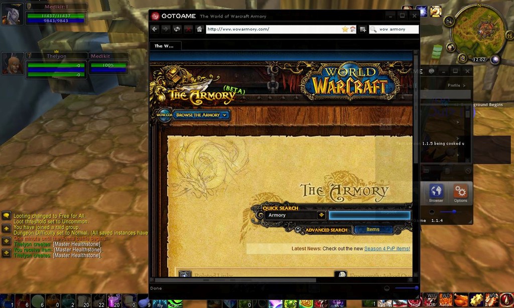 Браузер внутри World of Warcraft(Для всех 