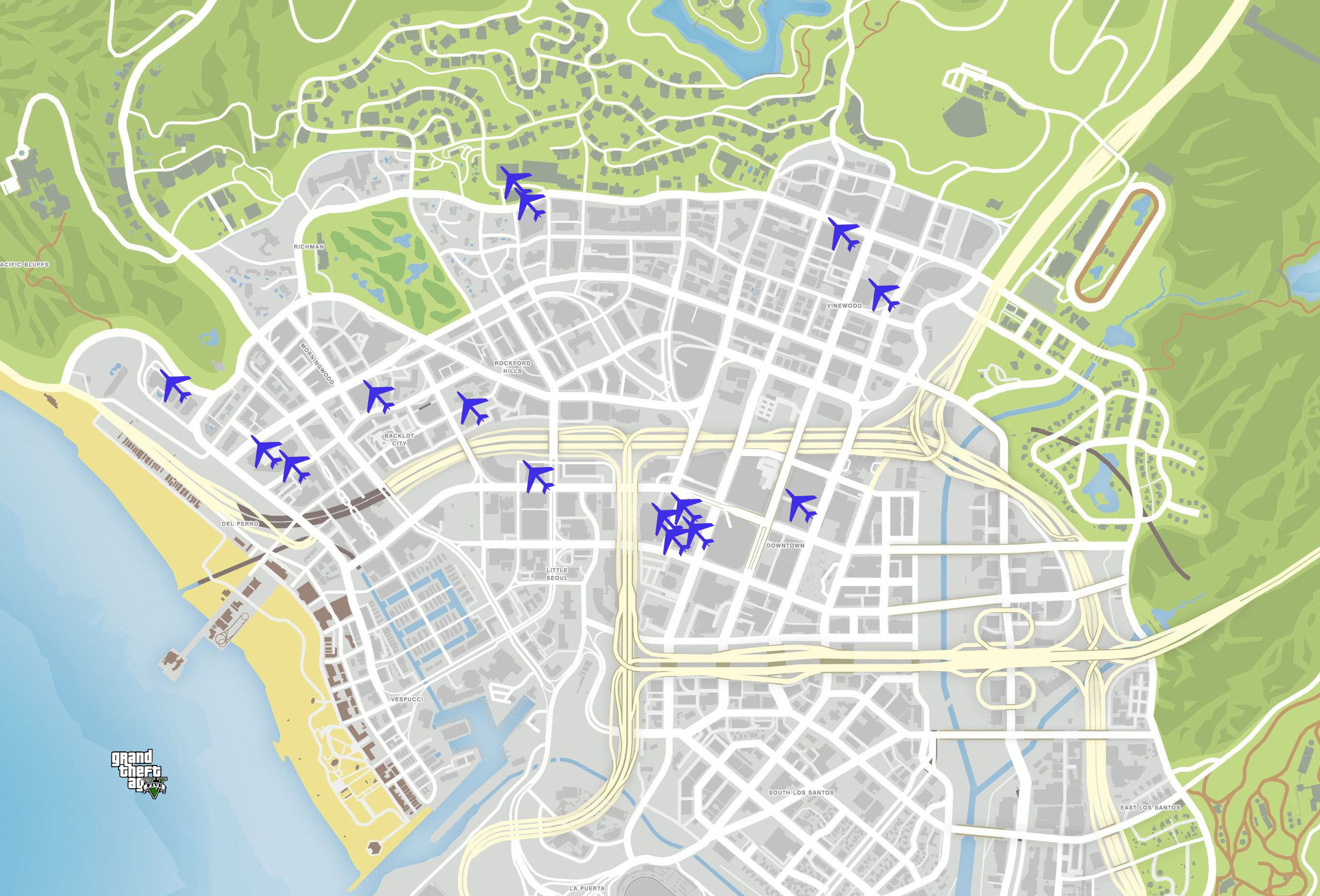 Гта 5 интерактивная. Карта Лос-Сантоса GTA 5. Карта Лос-Сантоса в GTA V. Grand Theft auto 5 карта Лос Сантоса. Grand Theft auto v карта Лос Сантос.
